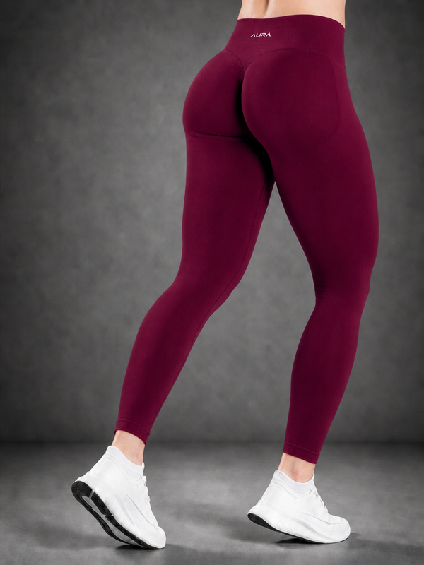 Aura Sculpt Leggings — Burgundy