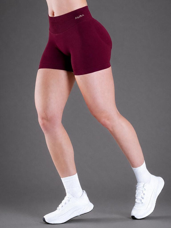 Aura Flow Short — Burgundy