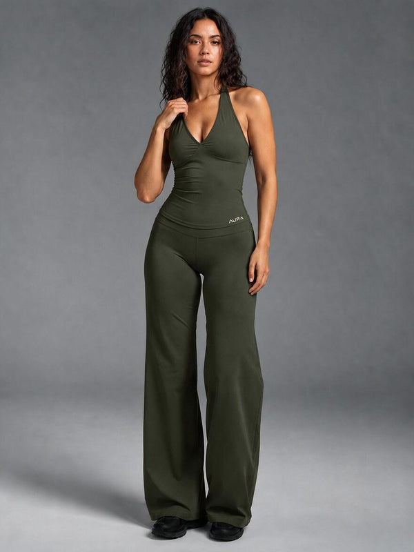 Aura Flow One Piece — Olive